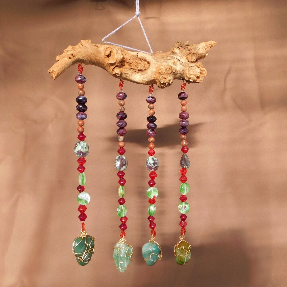(Burl) Driftwood Suncatcher Mobile